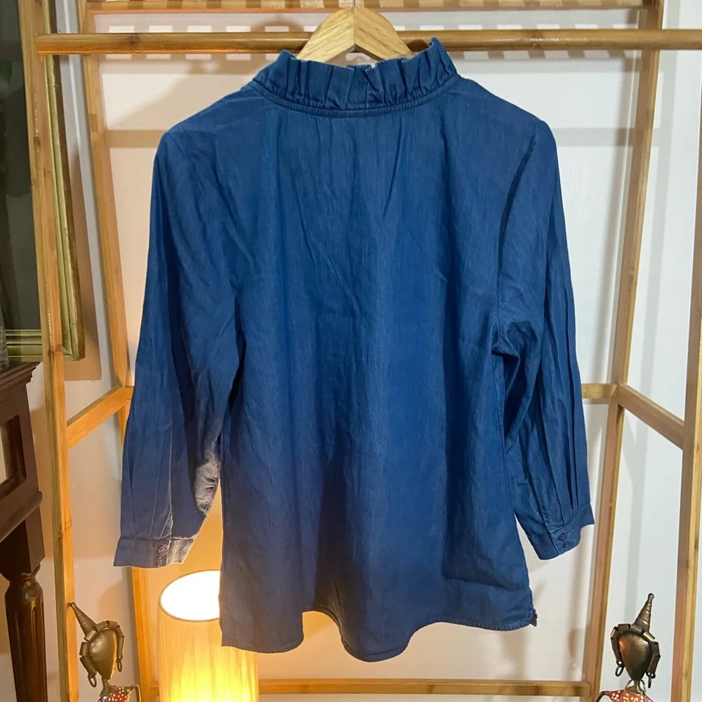 Crown & Ivy Denim Tops. Size- L - Picture 6 of 11
